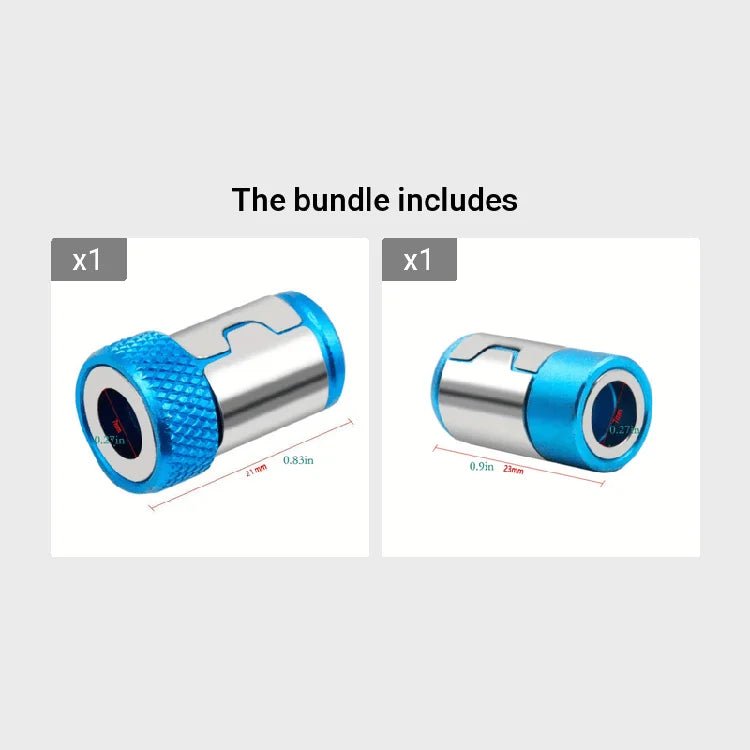 1pc Magnetic Screw Ring Bit Magnetizer Ring Metal Magnetizer Screw, Removable For 1/4 Inch/6.35mm Hex Screwdriver And Power Bits - All in 1