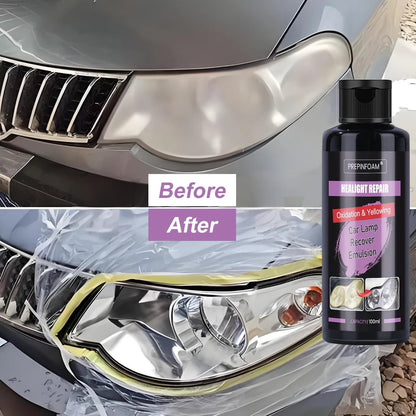 Car Headlight Restoration Polishing Kits Headlamp Repair Cleaning Paste Remove Oxidation Headlight Polish Liquid - All in 1