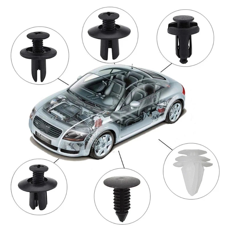 GM Rivet OPP Bag Or Box 6 Kinds of Auto Parts Quick Fastening Plastic Buckle 100 Pieces Mixed