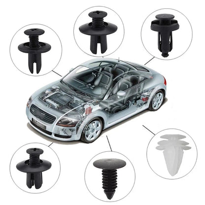 GM Rivet OPP Bag Or Box 6 Kinds of Auto Parts Quick Fastening Plastic Buckle 100 Pieces Mixed