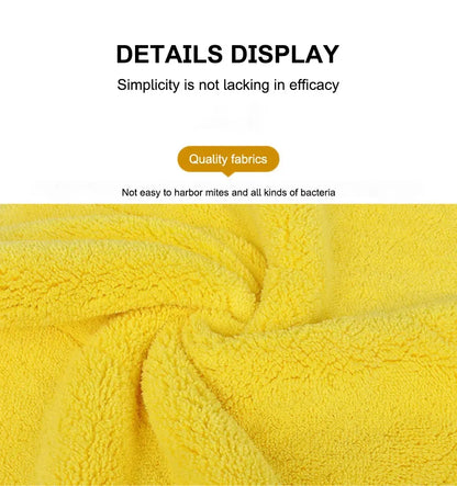Microfiber Car Washing Towel 400GSM Double-Sided Coral Velvet Clean Towels High Water Absorption Car Wash Drying Cloth