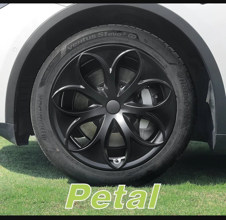 4PCS for Model Y 2020 - 2024 Vehicle Full Coverage Blade Wheel Cover Cap 19 Inch Hubcaps Replacement Accessories Design for Tesla - All in One