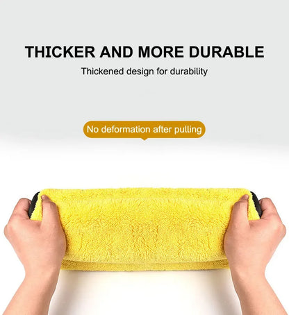 Microfiber Car Washing Towel 400GSM Double-Sided Coral Velvet Clean Towels High Water Absorption Car Wash Drying Cloth