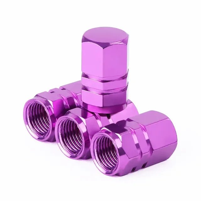 Aluminum Alloy Car Tire Valve Stem Caps Tyre Rim Valve Nipple Covers Dustproof Waterproof For Automobiles Motorcycles Trucks - All in 1