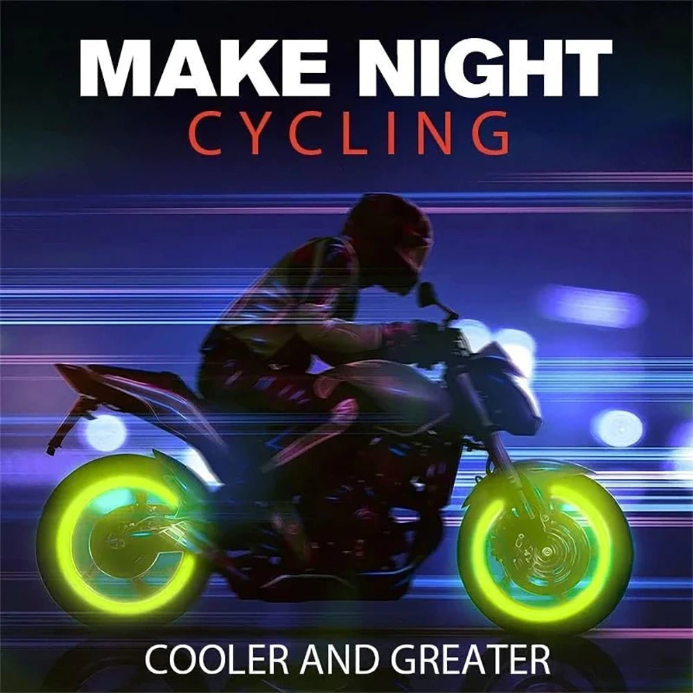 Glow Valve Cap Yellow Green Luminous Tire Valve Cap Car Motorcycle Bike Wheel Hub Glowing Dustproof Tyre Rim Decorative Cover - All in 1