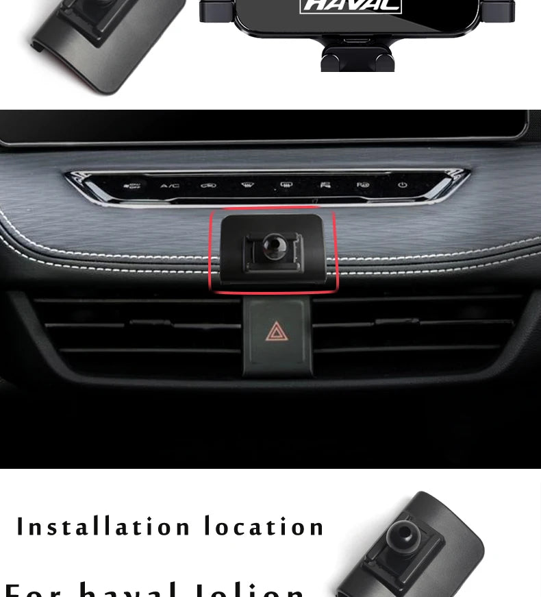 Car Phone Holder For haval Jolion 2021 2022 Car Styling Bracket GPS Stand Rotatable Support Mobile Accessories - All in One