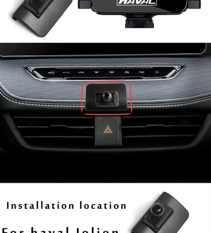 Car Phone Holder For haval Jolion 2021 2022 Car Styling Bracket GPS Stand Rotatable Support Mobile Accessories - All in One