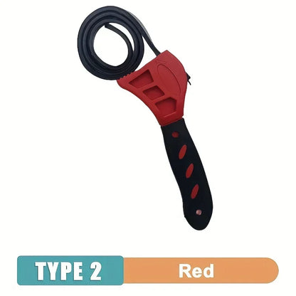 6/8 Inch Belt Wrench Oil Filter Remover Adjustable Chain Strap Spanner Vehicle Maintenance Tool Disassembly Oil Filter Extractor