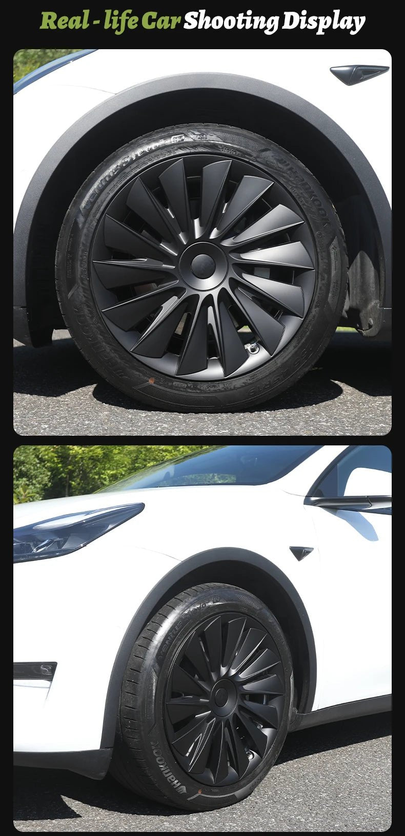 4PCS for Model Y2020 - 2024 Vehicle Full Coverage New Blade Wheel Cover Cap 19 Inches Hubcaps Automobile Accessories for Tesla - All in One