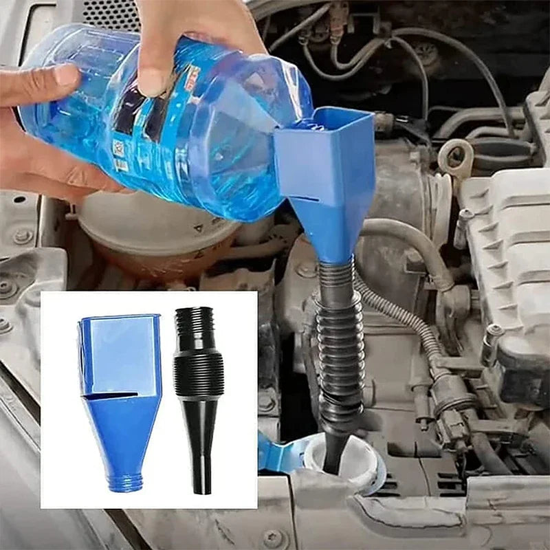 Car Motorcycle Refueling Funnel Gasoline Foldable Engine Oil Funnel Tool Plastic Funnel Refueling Tool Auto Accessories 1-3pcs