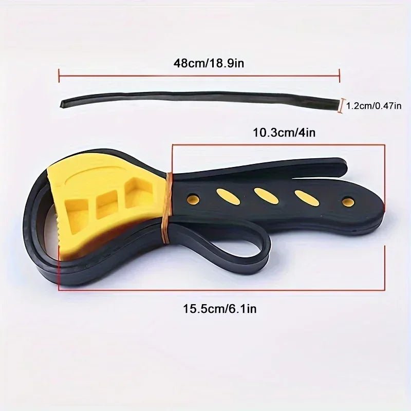 6/8 Inch Belt Wrench Oil Filter Remover Adjustable Chain Strap Spanner Vehicle Maintenance Tool Disassembly Oil Filter Extractor - All in 1
