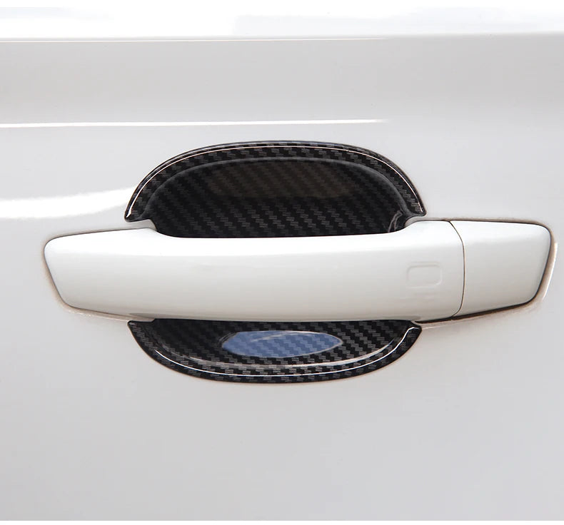 For Audi A3 2014-2020 Carbon Fibre Interior Decorative Mouldings Gear Lever Collar Console Dashboard Armrest Cover Pad Shell