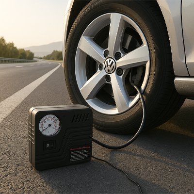 Gonfleur pneu voiture | Compact Auto - Sécurité - All in One
