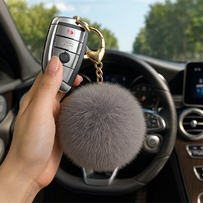 Porte clés | Pompon Fourrure