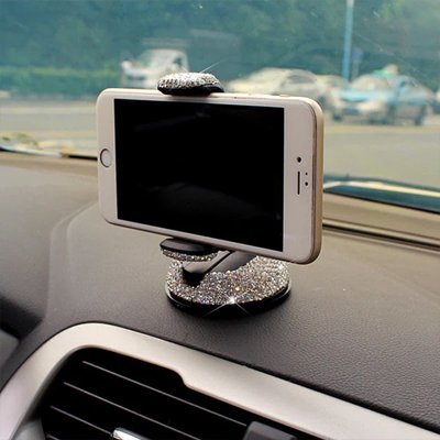 Support téléphone voiture | Cristal Élégance - All in One