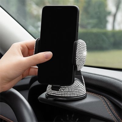 Support téléphone voiture | Cristal Élégance - All in One